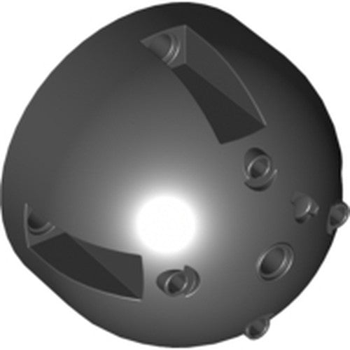 LEGO 57587 Brick, Round 7 x 7 x 4 Dome Top in Black - Authentic LEGO Part