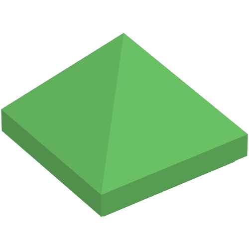 LEGO 22388 Slope 45 1 x 1 x 2/3 Quadruple Convex Pyramid in Bright Green - Authentic LEGO Part