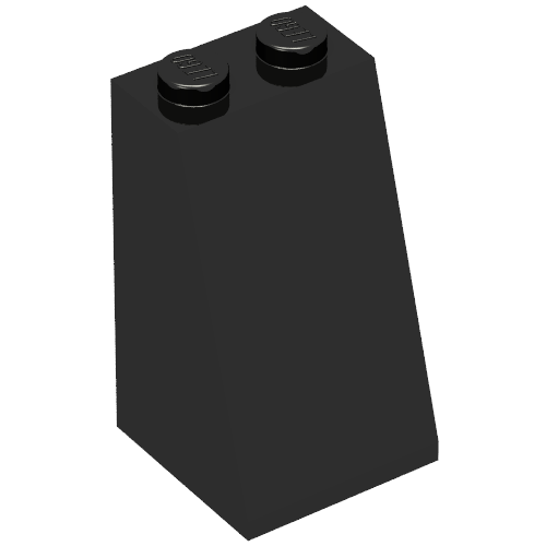 LEGO 3684c Slope 75 2 x 2 x 3 - Solid Studs in Black - Authentic LEGO Part