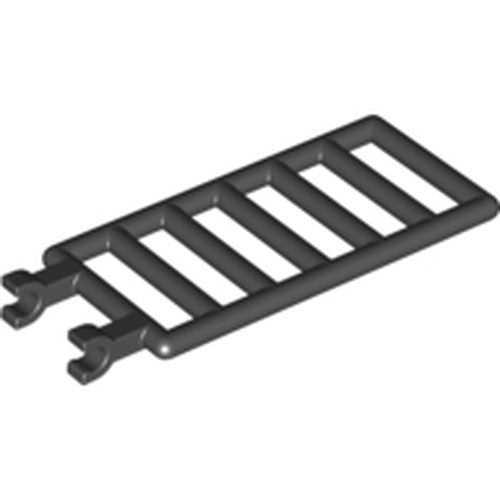 LEGO 6020 Bar 7 x 3 with 2 U Clips (Ladder) in Black - Authentic LEGO Part