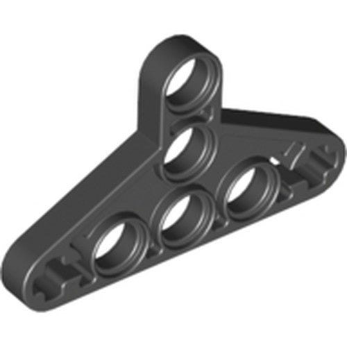 LEGO 2905 Technic, Liftarm, Modified Triangle Thin 3 x 5 with Full Supports in Black - Authentic LEGO Part
