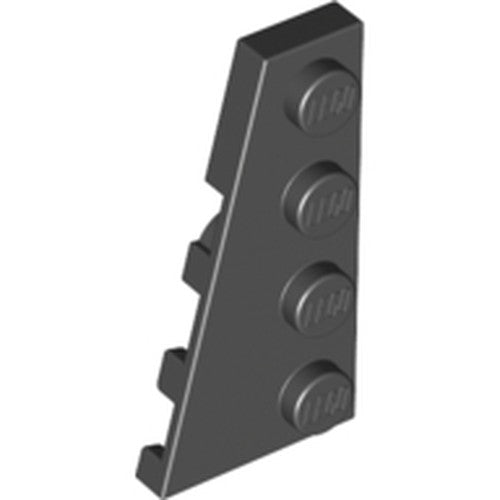 LEGO 41770 Wedge, Plate 4 x 2 Left in Black - Authentic LEGO Part