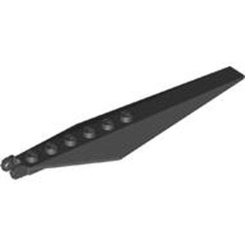 LEGO 57906 Hinge Plate 3 x 12 with Angled Side Extensions and Tapered Ends in Black - Authentic LEGO Part