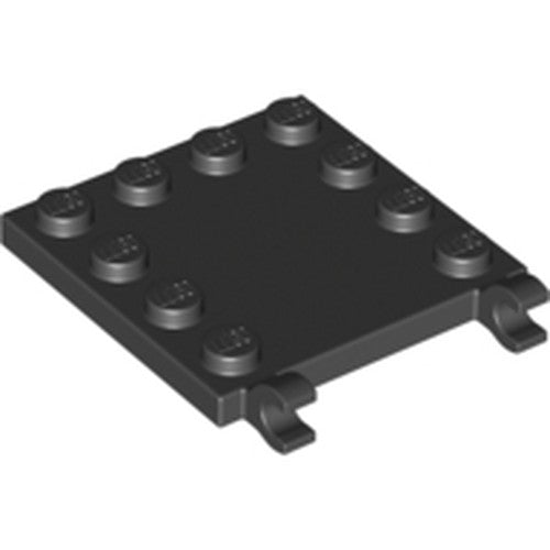 LEGO 66252 Tile, Modified 4 x 4 with Studs on Edges and 2 Open O Clips (Horizontal Grip) - Main Product Image