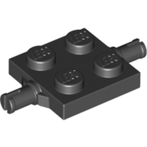 LEGO 4600 Plate, Modified 2 x 2 with Wheels Holder in Black - Authentic LEGO Part