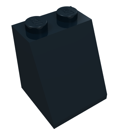 LEGO 3678a Slope 65 2 x 2 x 2 without Bottom Tube in Black - Authentic LEGO Part