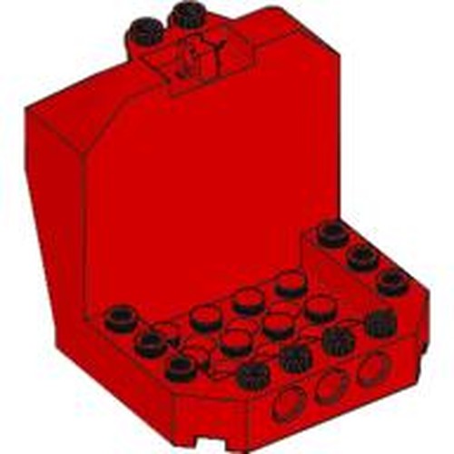 LEGO 30619 Cockpit 6 x 6 x 5 with Hinge in Red - Authentic LEGO Part