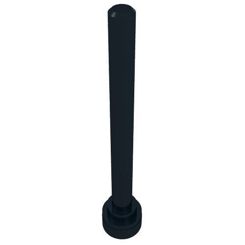 LEGO 3957b Antenna 4H - Flat Top in Black - Authentic LEGO Part