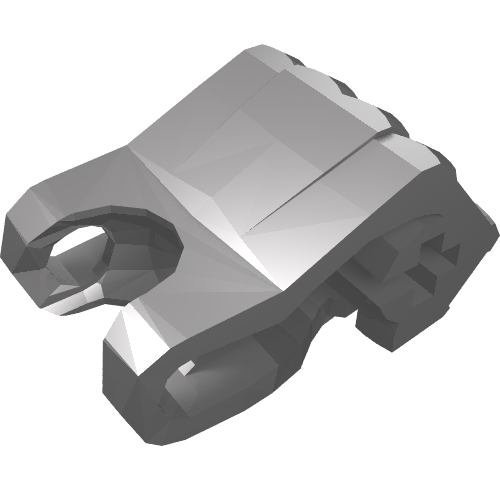 LEGO 93575 Hero Factory Fist with Axle Hole - 4 Fingers in Flat Silver - Authentic LEGO Part