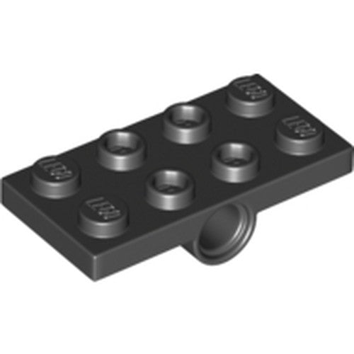 LEGO 26599 Plate, Modified 2 x 4 with Pin Holes in Black - Authentic LEGO Part