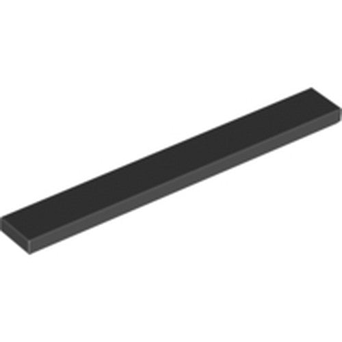 LEGO 4162 Tile 1 x 8 in Black - Authentic LEGO Part