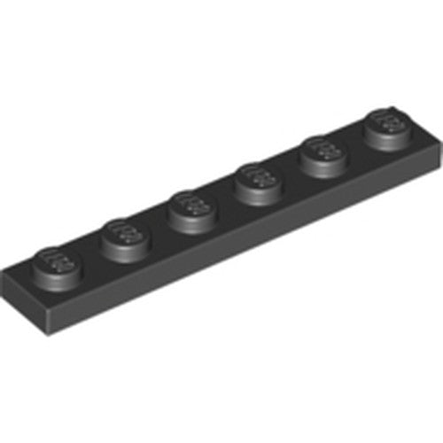 LEGO 3666 Plate 1 x 6 in Black - Authentic LEGO Part