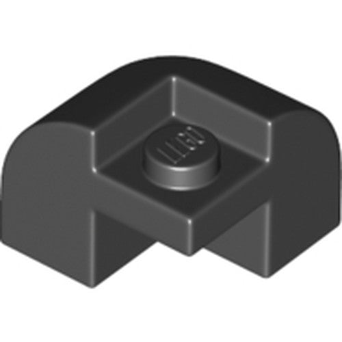 LEGO 67810 Slope, Curved 2 x 2 x 1 1/3 Corner Round with Recessed Stud in Black - Authentic LEGO Part