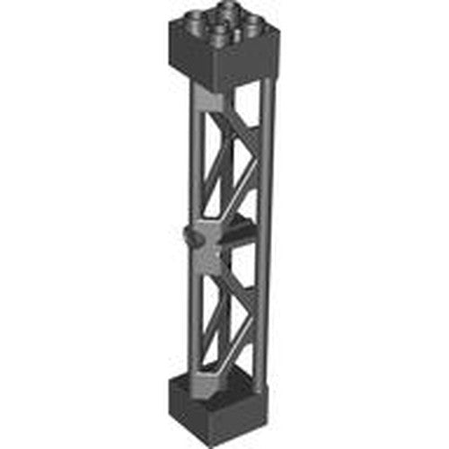 LEGO 95347 Support 2 x 2 x 10 Girder Triangular Vertical - Type 4 - 3 Posts, 3 Sections in Black - Authentic LEGO Part