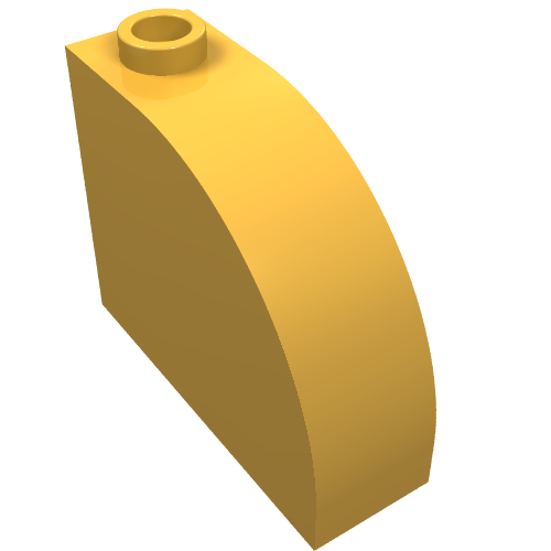 LEGO 33243 Slope, Curved 3 x 1 x 2 with Hollow Stud in Bright Light Orange - Authentic LEGO Part