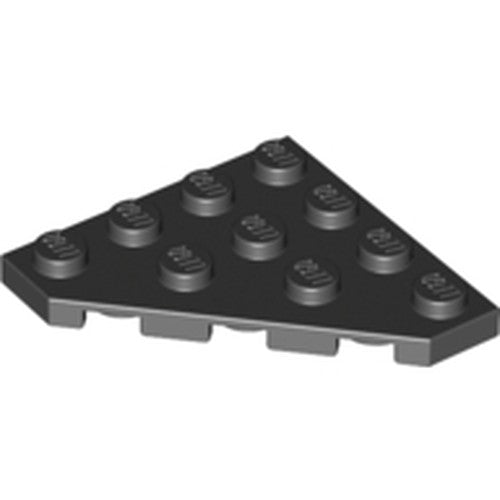 LEGO 30503 Wedge, Plate 4 x 4 Cut Corner in Black - Authentic LEGO Part