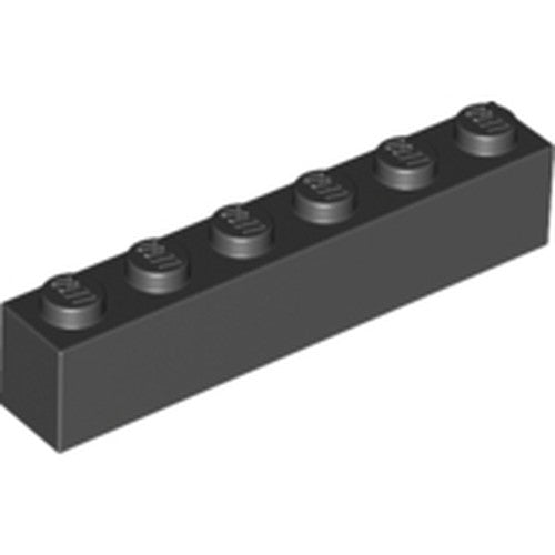 LEGO 3009 Brick 1 x 6 in Black - Authentic LEGO Part