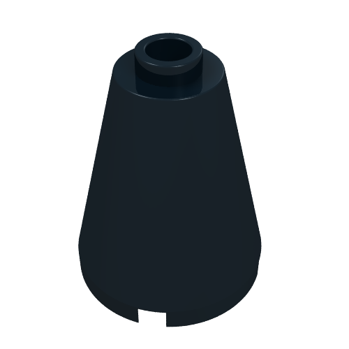 LEGO 3942b Cone 2 x 2 x 2 - Blocked Open Stud in Black - Authentic LEGO Part