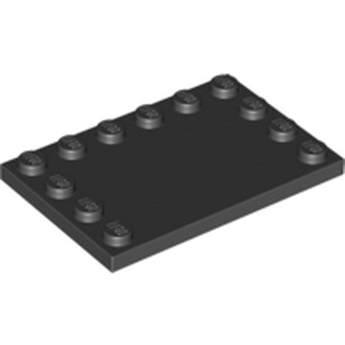 LEGO 6180 Tile, Modified 4 x 6 with Studs on Edges in Black - Authentic LEGO Part