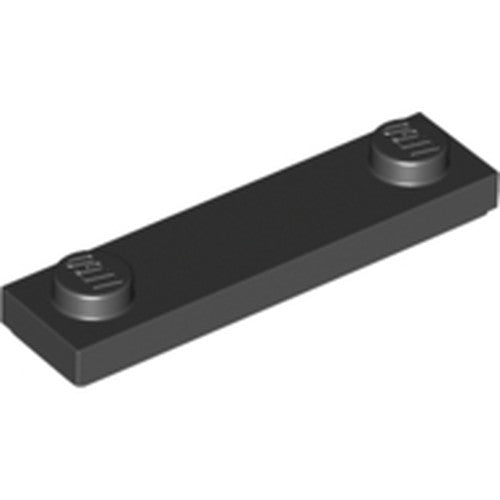 LEGO 41740 Plate, Modified 1 x 4 with 2 Studs with Groove in Black - Authentic LEGO Part