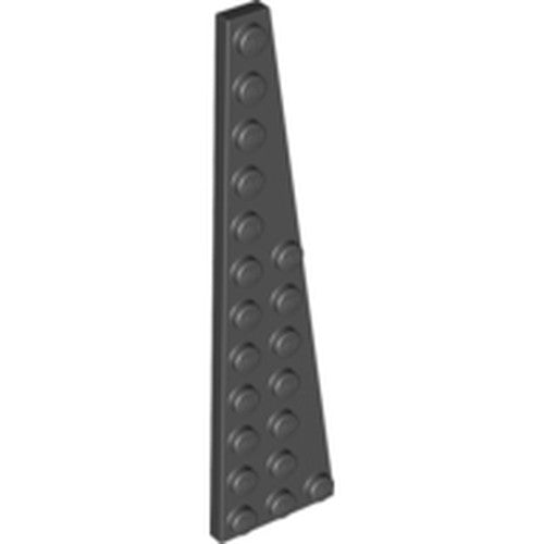 LEGO 47398 Wedge, Plate 12 x 3 Right in Black - Authentic LEGO Part