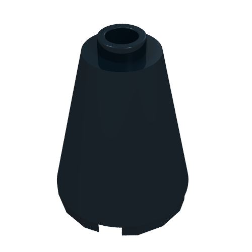 LEGO 3942c Cone 2 x 2 x 2 - Open Stud in Black - Authentic LEGO Part