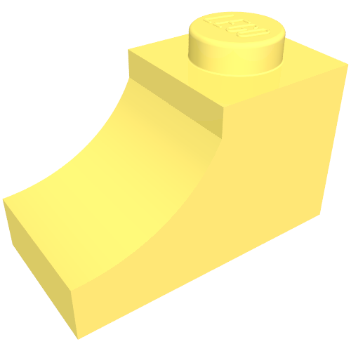 LEGO 78666 Arch 1 x 2 Inverted in Bright Light Yellow - Authentic LEGO Part