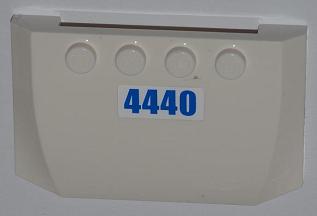 LEGO 52031pb051 Wedge 4 x 6 x 2/3 Triple Curved with Blue '4440' Pattern (Sticker) - Set 4440 - Main Product Image