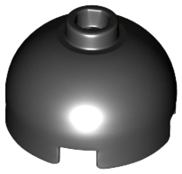 LEGO 553 Brick Round 2 x 2 Dome Top, Hollow Stud in Black - Authentic LEGO Part