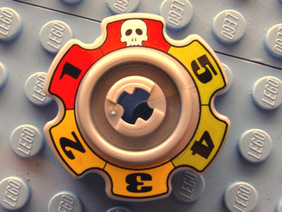 LEGO 57520pb01 Technic Tread Sprocket Wheel Small with Glatorian Game Pattern - Main Product Image