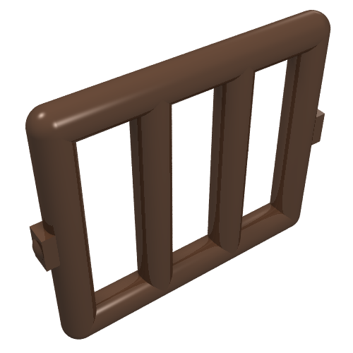LEGO 6016 Bar 1 x 4 x 3 Window Grille in Brown - Authentic LEGO Part