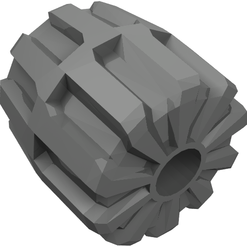 LEGO 6118 Wheel Hard Plastic Small (22mm D. x 24mm) in Pearl Dark Gray - Authentic LEGO Part