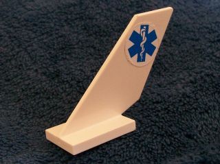 LEGO 6239pb031 Tail Shuttle with EMT Star of Life ( Snake) Pattern on Both Sides (Stickers) - Set 7903 - Main Product Image