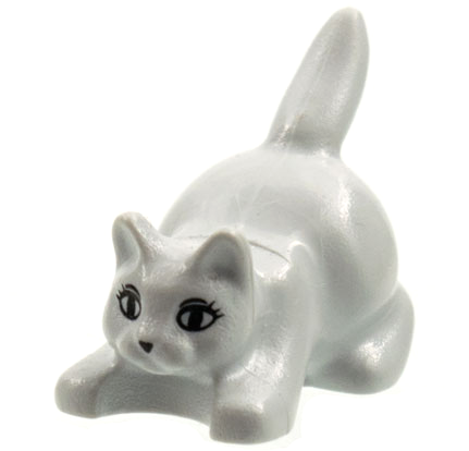 LEGO 6251px1 Cat, Crouching with Black Eyes, Eyelashes and Nose Pattern - Main Product Image