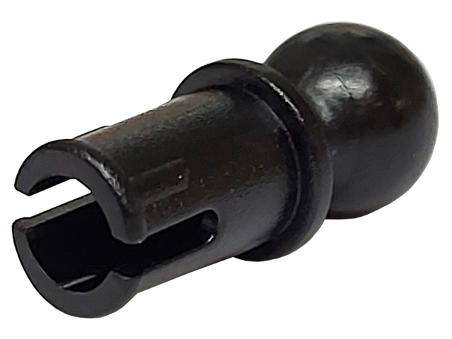 LEGO 6628a Technic, Pin with Friction Ridges and Tow Ball with Round Pin Hole in Black - Authentic LEGO Part