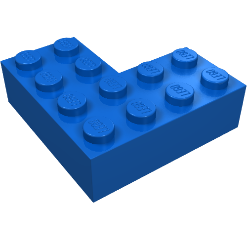 LEGO 702 Brick 4 x 4 Corner Pat Pend. in Blue - Authentic LEGO Part