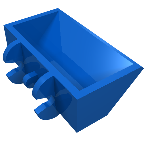 LEGO 784 Vehicle, Digger Bucket Smooth 2 x 4 x 1 in Blue - Authentic LEGO Part