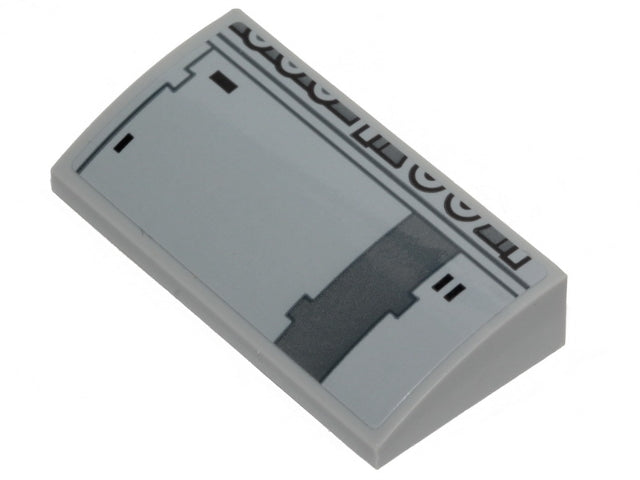 LEGO 88930pb113 Slope, Curved 2 x 4 x 2/3 with Bottom Tubes with SW Millennium Falcon Pattern 6 (Sticker) - Set 75257 - Main Product Image