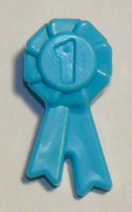 LEGO 92355e Friends Accessories Award Ribbon with Number 1 in Medium Azure - Authentic LEGO Part