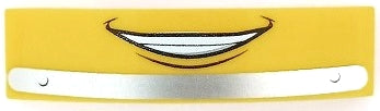 LEGO 93273pb002 Slope, Curved 4 x 1 x 2/3 Double with Smiling Mouth and Bumper Pattern (Luigi) - Main Product Image