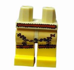 LEGO 970c03pb12 Hips and Yellow Legs with Animal Skin Skirt Pattern (Cave Woman) - Main Product Image