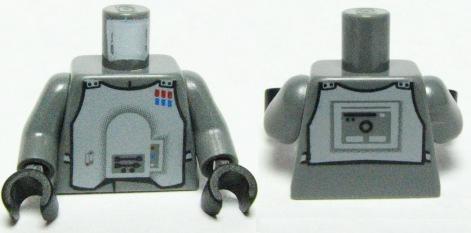 LEGO 973pb0625c01 Torso SW Imperial Officer 3 Pattern (Hoth) / Arms / Black Hands - Main Product Image