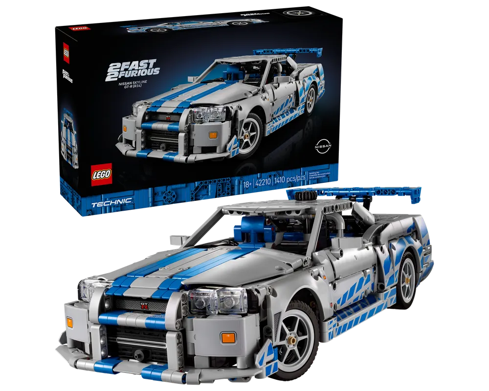 LEGO Technic 42210 - 2 Fast 2 Furious Nissan Skyline GT-R (R34) Car - Authentic LEGO Set Main Image