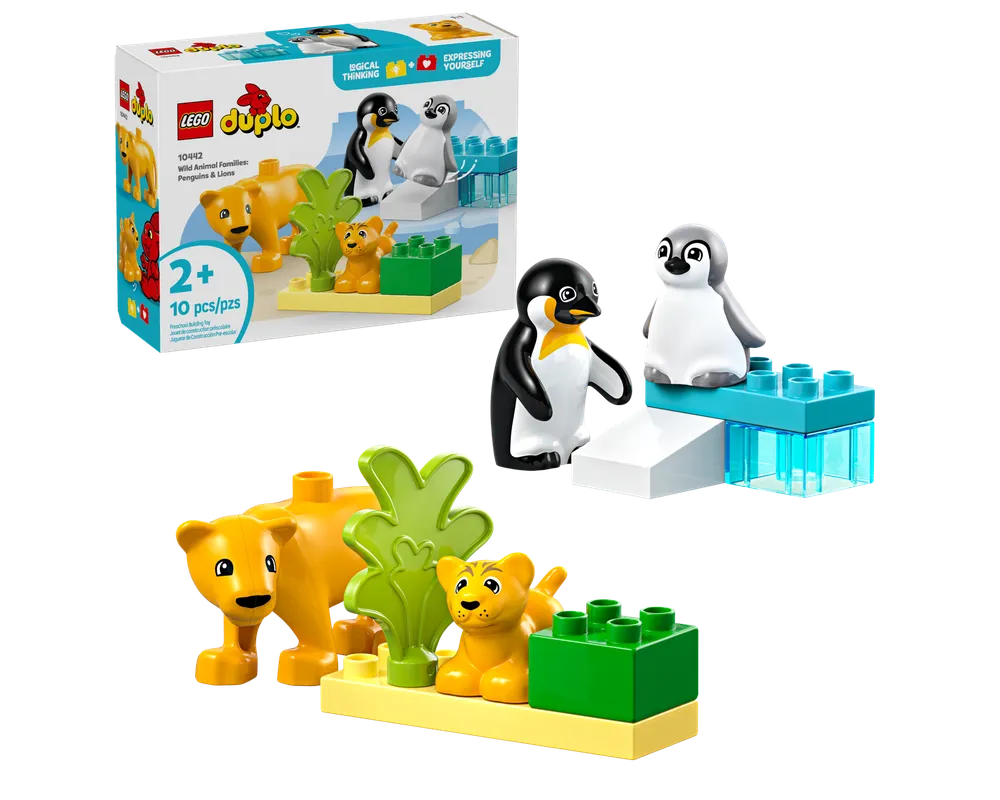 LEGO DUPLO 10442 - Wild Animal Families: Penguins & Lions - Authentic LEGO Set Main Image