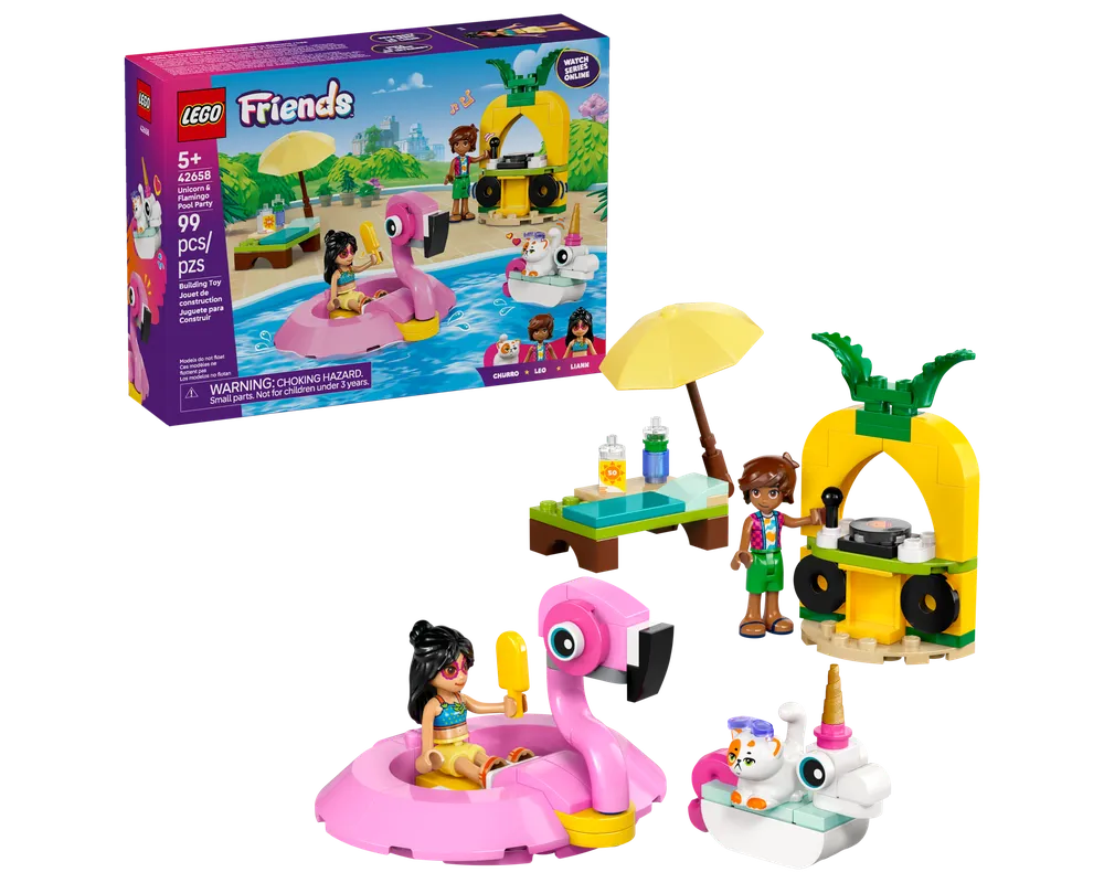 LEGO Friends 42658 - Unicorn & Flamingo Pool Party - Authentic LEGO Set Main Image