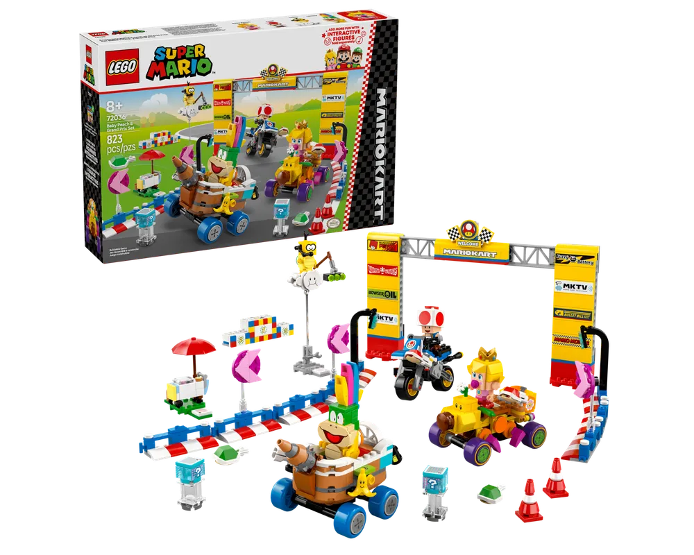 LEGO Super Mario 72036 - Baby Peach & Grand Prix Set - Authentic LEGO Set Main Image