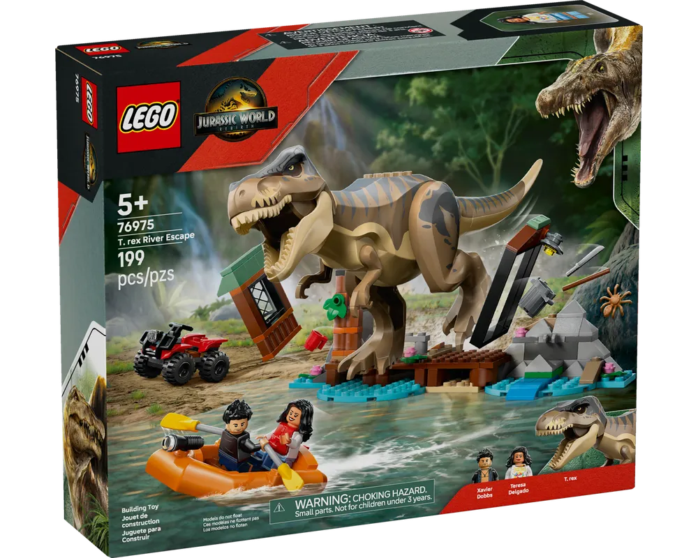 LEGO Jurassic World 76975 - T. rex River Escape - Authentic LEGO Set Main Image
