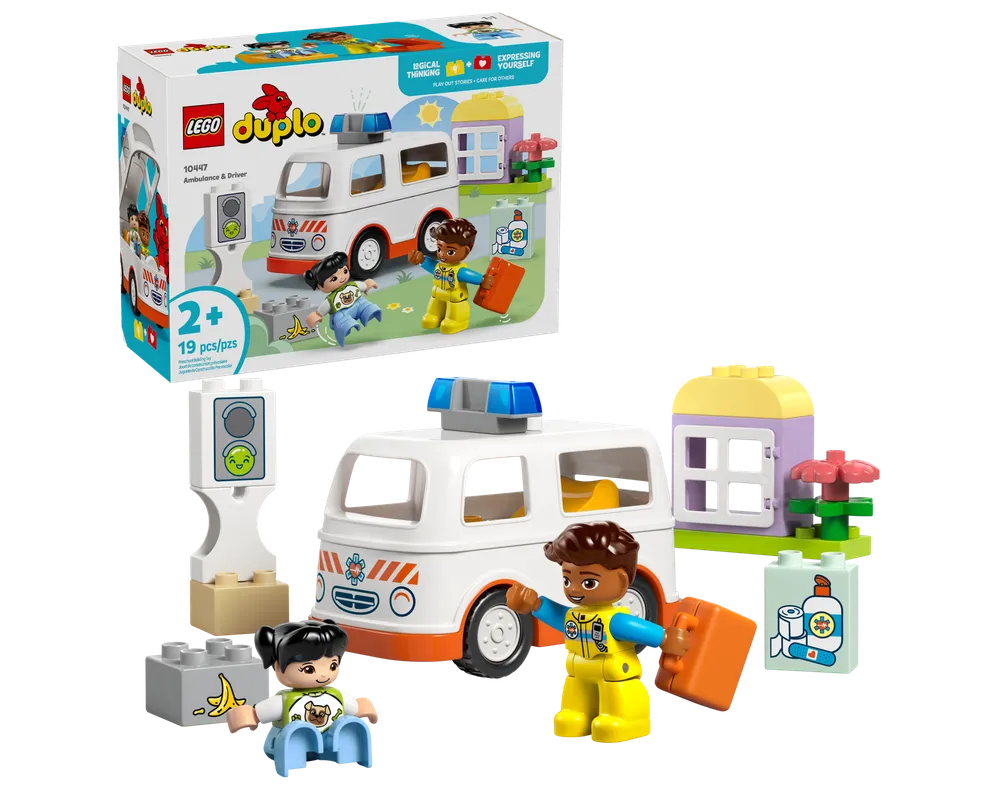 LEGO DUPLO 10447 - Ambulance & Driver - Authentic LEGO Set Main Image