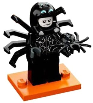 LEGO Collectible Minifigures col18-9 - col18 Spider Suit Boy, Series 18 (Complete Set with Stand and Accessories) - Authentic LEGO Set Main Image