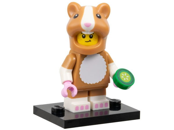 LEGO Collectible Minifigures col27 - Hamster Costume Fan, Series 27 (Complete Set with Stand and Accessories) - Authentic LEGO Set Main Image